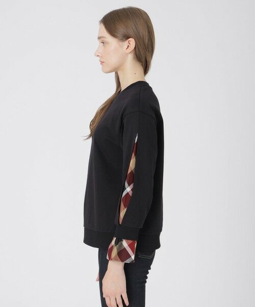 BLUE LABEL / BLACK LABEL CRESTBRIDGE / ブルーレーベル / ブラックレーベル・クレストブリッジ  カットソー | アームスリットパーシャルチェックプルオーバー | 詳細8