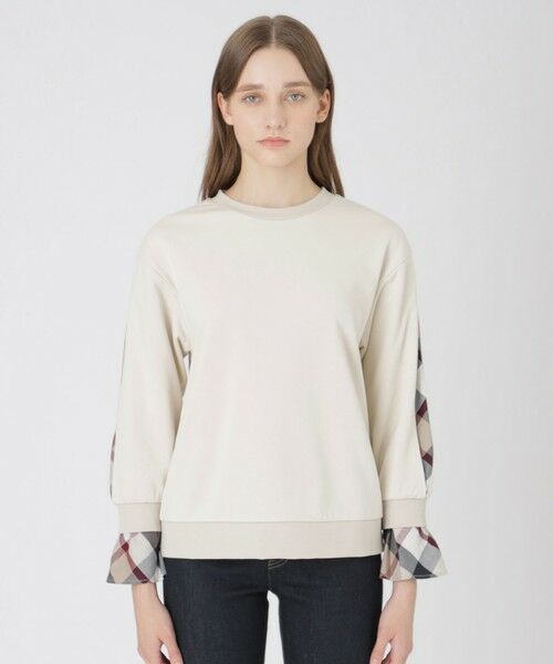 BLUE LABEL / BLACK LABEL CRESTBRIDGE / ブルーレーベル / ブラックレーベル・クレストブリッジ  カットソー | アームスリットパーシャルチェックプルオーバー | 詳細12