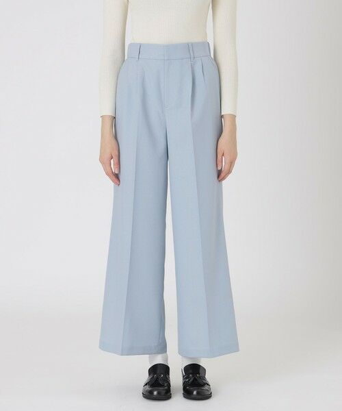 BLUE LABEL / BLACK LABEL CRESTBRIDGE / ブルーレーベル / ブラックレーベル・クレストブリッジ その他パンツ | ウールブレンドサキソニーワイドパンツ(サックス1)