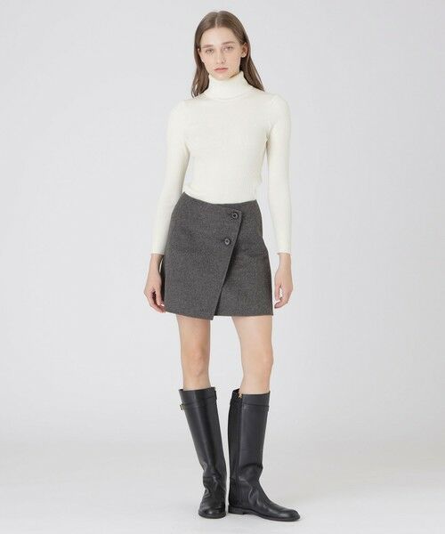 BLUE LABEL / BLACK LABEL CRESTBRIDGE / ブルーレーベル / ブラックレーベル・クレストブリッジ  ミニ・ひざ丈スカート | クレストブリッジチェックリバーポリウール巻きスカート | 詳細1