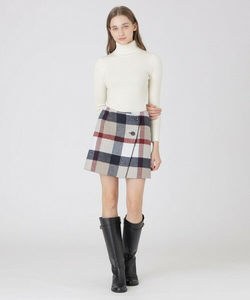 BLUE LABEL / BLACK LABEL CRESTBRIDGE / ブルーレーベル / ブラックレーベル・クレストブリッジ  ミニ・ひざ丈スカート | クレストブリッジチェックリバーポリウール巻きスカート | 詳細18