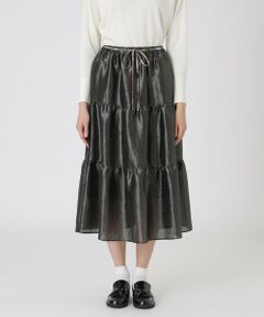 BLUE LABEL / BLACK LABEL CRESTBRIDGE / ブルーレーベル / ブラックレーベル・クレストブリッジ  ミニ・ひざ丈スカート | シャイニーティアードスカート