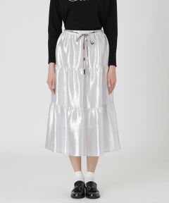 BLUE LABEL / BLACK LABEL CRESTBRIDGE / ブルーレーベル / ブラックレーベル・クレストブリッジ  ミニ・ひざ丈スカート | シャイニーティアードスカート