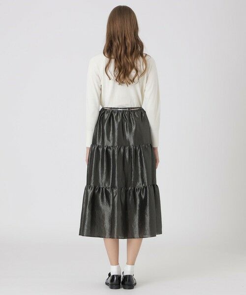 BLUE LABEL / BLACK LABEL CRESTBRIDGE / ブルーレーベル / ブラックレーベル・クレストブリッジ  ミニ・ひざ丈スカート | シャイニーティアードスカート | 詳細3