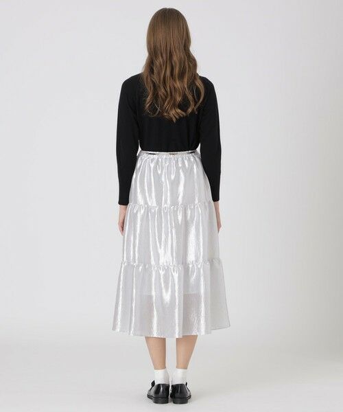 BLUE LABEL / BLACK LABEL CRESTBRIDGE / ブルーレーベル / ブラックレーベル・クレストブリッジ  ミニ・ひざ丈スカート | シャイニーティアードスカート | 詳細9