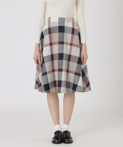 BLUE LABEL / BLACK LABEL CRESTBRIDGE / ブルーレーベル / ブラックレーベル・クレストブリッジ  ミニ・ひざ丈スカート | クレストブリッジチェックサキソニーフレアスカート