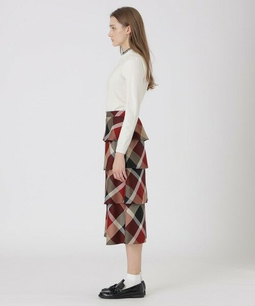 BLUE LABEL / BLACK LABEL CRESTBRIDGE / ブルーレーベル / ブラックレーベル・クレストブリッジ  ミニ・ひざ丈スカート | 【取扱店舗限定】クレストブリッジチェッククロッシングビエラティアードスカート | 詳細2