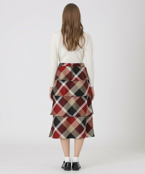 BLUE LABEL / BLACK LABEL CRESTBRIDGE / ブルーレーベル / ブラックレーベル・クレストブリッジ  ミニ・ひざ丈スカート | 【取扱店舗限定】クレストブリッジチェッククロッシングビエラティアードスカート | 詳細3