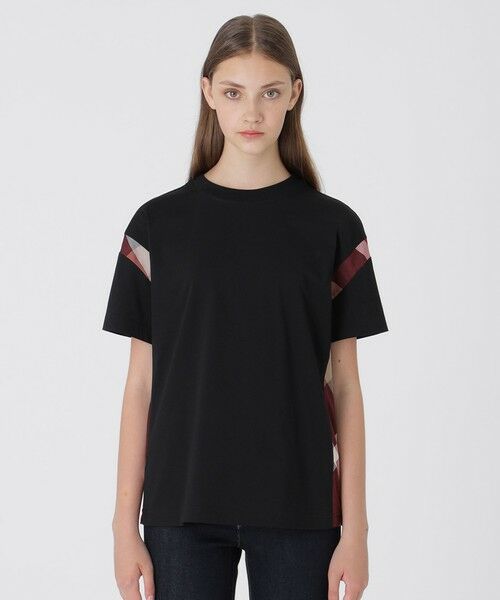 BLUE LABEL / BLACK LABEL CRESTBRIDGE / ブルーレーベル / ブラックレーベル・クレストブリッジ カットソー | 【一部店舗限定】ソフトプレーティング天竺ワイドTシャツ(ブラック)