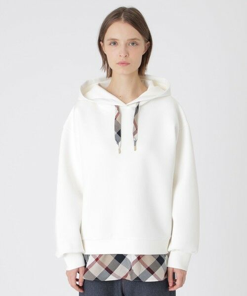 BLUE LABEL / BLACK LABEL CRESTBRIDGE / ブルーレーベル / ブラックレーベル・クレストブリッジ  カットソー | 【一部店舗限定】レイヤードパーカー（オフホワイト1）