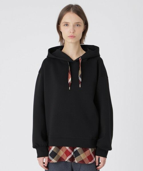 BLUE LABEL / BLACK LABEL CRESTBRIDGE / ブルーレーベル / ブラックレーベル・クレストブリッジ  カットソー | 【一部店舗限定】レイヤードパーカー（ブラック）