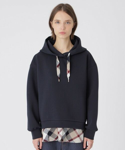 BLUE LABEL / BLACK LABEL CRESTBRIDGE / ブルーレーベル / ブラックレーベル・クレストブリッジ  カットソー | 【一部店舗限定】レイヤードパーカー（ネイビー2）