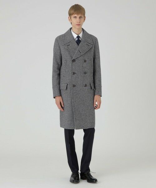 BLUE LABEL / BLACK LABEL CRESTBRIDGE / ブルーレーベル / ブラックレーベル・クレストブリッジ その他アウター | グレンチェックツイードミリタリーコート | 詳細1