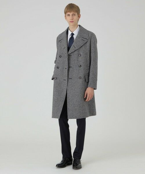 BLUE LABEL / BLACK LABEL CRESTBRIDGE / ブルーレーベル / ブラックレーベル・クレストブリッジ その他アウター | グレンチェックツイードミリタリーコート(グレー3)