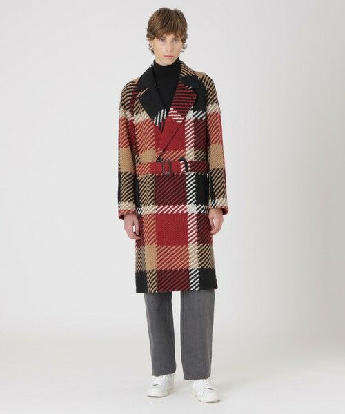 BLUE LABEL / BLACK LABEL CRESTBRIDGE / ブルーレーベル / ブラックレーベル・クレストブリッジ  その他アウター | 【10th ANNIVERSARY】【一部店舗限定】MAPELスライバーチェックダブルブレストコート | 詳細1