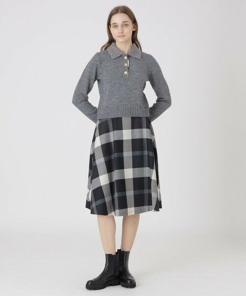 BLUE LABEL / BLACK LABEL CRESTBRIDGE / ブルーレーベル / ブラックレーベル・クレストブリッジ  ニット・セーター | ヘアリーアルパカウールスパンコールカラーニット | 詳細5