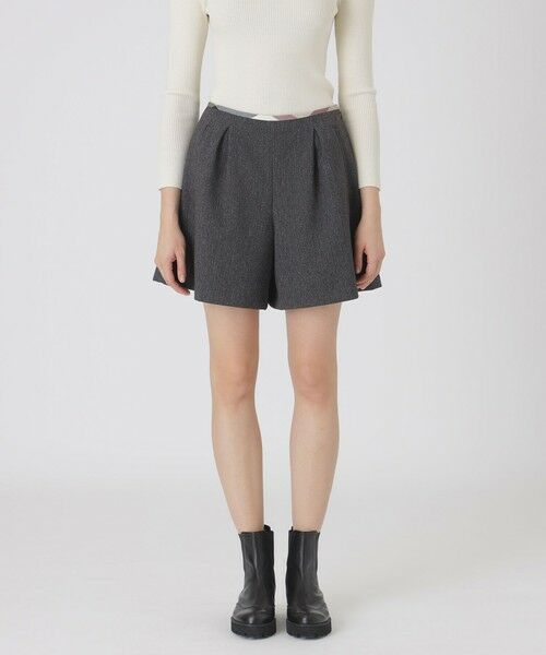 BLUE LABEL / BLACK LABEL CRESTBRIDGE / ブルーレーベル / ブラックレーベル・クレストブリッジ その他パンツ | シックへリンボンキュロットパンツ(ブラック)