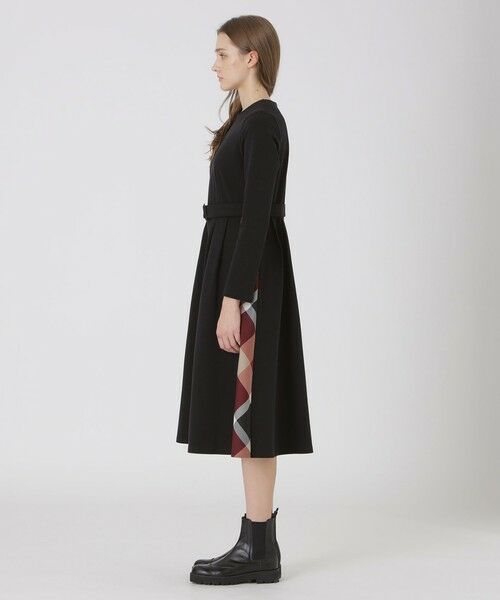 BLUE LABEL / BLACK LABEL CRESTBRIDGE / ブルーレーベル / ブラックレーベル・クレストブリッジ ドレス | 【一部店舗限定】ミラノリブ裏起毛パーシャルチェックドレス | 詳細1