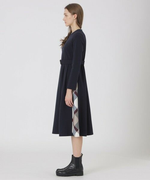 BLUE LABEL / BLACK LABEL CRESTBRIDGE / ブルーレーベル / ブラックレーベル・クレストブリッジ ドレス | 【一部店舗限定】ミラノリブ裏起毛パーシャルチェックドレス | 詳細7