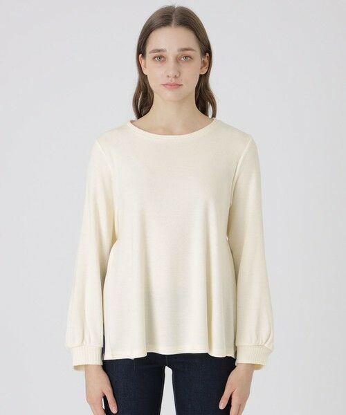 BLUE LABEL / BLACK LABEL CRESTBRIDGE / ブルーレーベル / ブラックレーベル・クレストブリッジ  カットソー | 【一部店舗限定】ウールアクリルブレンドスムースカットソー（オフホワイト2）