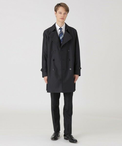 BLUE LABEL / BLACK LABEL CRESTBRIDGE / ブルーレーベル / ブラックレーベル・クレストブリッジ  その他アウター | 【一部店舗限定】ギャバジンダブルトレンチコート（ブラック）