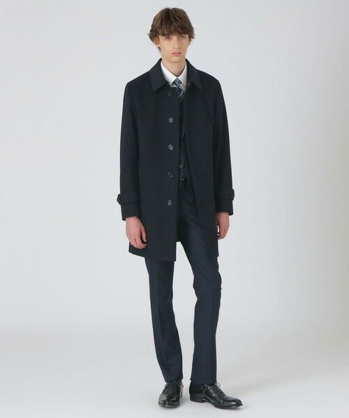 BLUE LABEL / BLACK LABEL CRESTBRIDGE / ブルーレーベル / ブラックレーベル・クレストブリッジ  その他アウター | 【一部店舗限定】ウールビーバーステンカラーコート（ネイビー1）