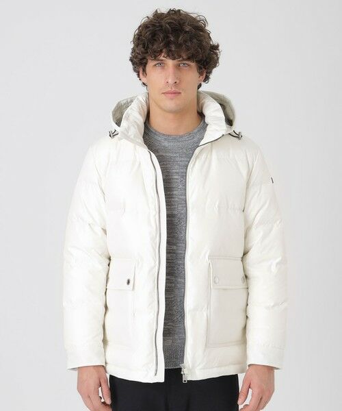 BLUE LABEL / BLACK LABEL CRESTBRIDGE / ブルーレーベル / ブラックレーベル・クレストブリッジ  その他アウター | クレストブリッジチェックコンビショートダウン（オフホワイト1）