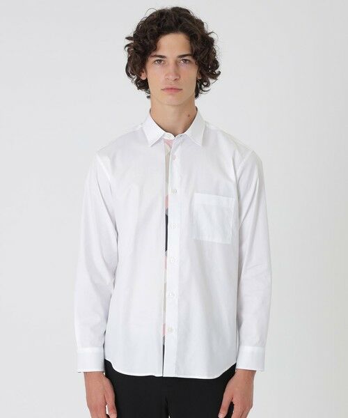 BLUE LABEL / BLACK LABEL CRESTBRIDGE / ブルーレーベル / ブラックレーベル・クレストブリッジ  シャツ・ブラウス | 【一部店舗限定】パーシャルチェックコットンツイルシャツ（オフホワイト1）