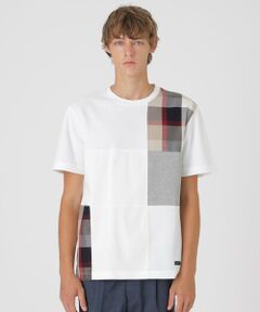 BLUE LABEL / BLACK LABEL CRESTBRIDGE / ブルーレーベル / ブラックレーベル・クレストブリッジ  カットソー | 【一部店舗限定】クレストブリッジチェックパッチワークTシャツ