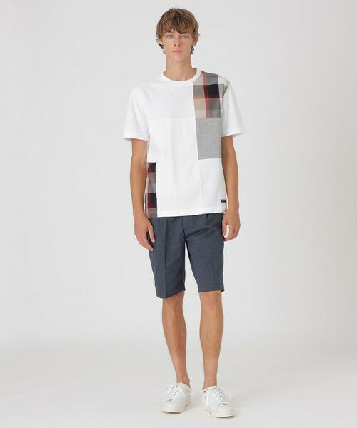 BLUE LABEL / BLACK LABEL CRESTBRIDGE / ブルーレーベル / ブラックレーベル・クレストブリッジ  カットソー | 【一部店舗限定】クレストブリッジチェックパッチワークTシャツ | 詳細1