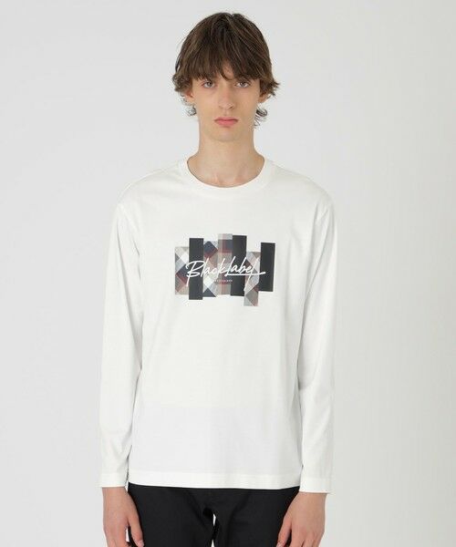 BLUE LABEL / BLACK LABEL CRESTBRIDGE / ブルーレーベル / ブラックレーベル・クレストブリッジ  カットソー | 【一部店舗限定】ジオメトリックグラフィックカットソー（オフホワイト1）