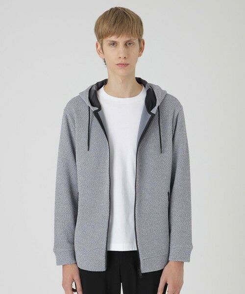 BLUE LABEL / BLACK LABEL CRESTBRIDGE / ブルーレーベル / ブラックレーベル・クレストブリッジ  カットソー | 【一部店舗限定】クォーターゲージハニカムパーカー（グレー1）