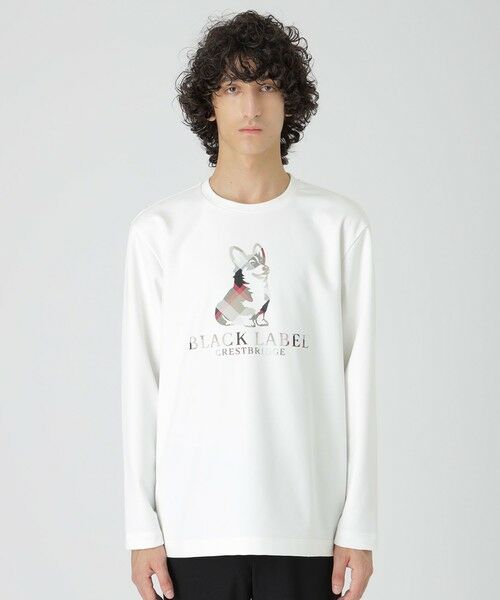 BLUE LABEL / BLACK LABEL CRESTBRIDGE / ブルーレーベル / ブラックレーベル・クレストブリッジ  カットソー | 【一部店舗限定】ブリティッシュコーギーグラフィックカットソー（オフホワイト1）