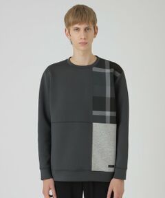 BLUE LABEL / BLACK LABEL CRESTBRIDGE / ブルーレーベル / ブラックレーベル・クレストブリッジ  カットソー | 【一部店舗限定】クレストブリッジチェックパッチワークスウェットシャツ