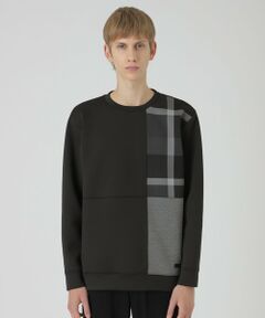 BLUE LABEL / BLACK LABEL CRESTBRIDGE / ブルーレーベル / ブラックレーベル・クレストブリッジ  カットソー | 【一部店舗限定】クレストブリッジチェックパッチワークスウェットシャツ