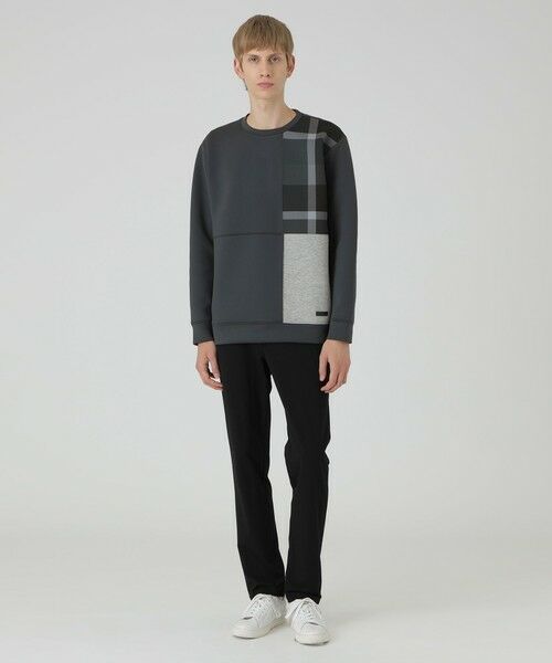 BLUE LABEL / BLACK LABEL CRESTBRIDGE / ブルーレーベル / ブラックレーベル・クレストブリッジ  カットソー | 【一部店舗限定】クレストブリッジチェックパッチワークスウェットシャツ | 詳細6