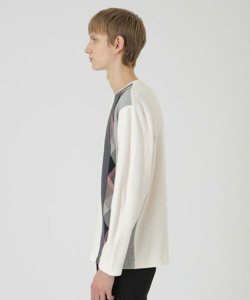 BLUE LABEL / BLACK LABEL CRESTBRIDGE / ブルーレーベル / ブラックレーベル・クレストブリッジ  カットソー | 【一部店舗限定】チェックストライプパッチワークニットソー | 詳細2