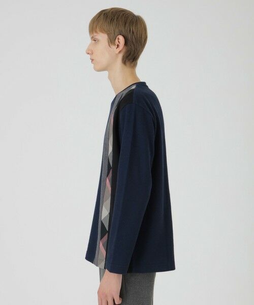 BLUE LABEL / BLACK LABEL CRESTBRIDGE / ブルーレーベル / ブラックレーベル・クレストブリッジ  カットソー | 【一部店舗限定】チェックストライプパッチワークニットソー | 詳細10