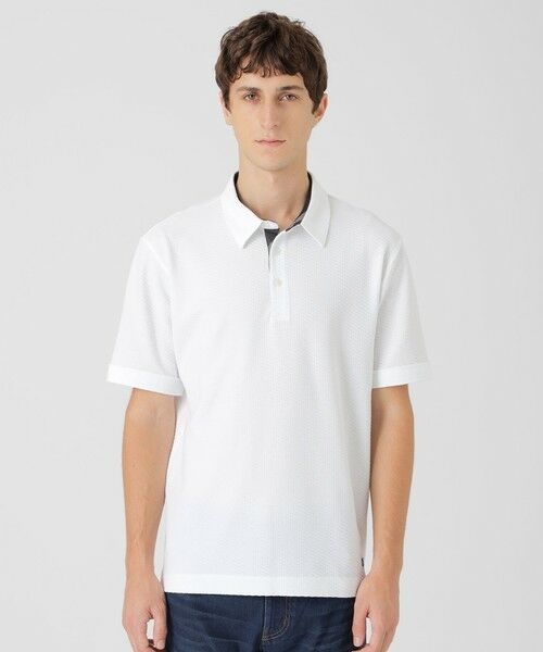 BLUE LABEL / BLACK LABEL CRESTBRIDGE / ブルーレーベル / ブラックレーベル・クレストブリッジ  カットソー | 【一部店舗限定】ジグザグリンクスポロシャツ（オフホワイト1）