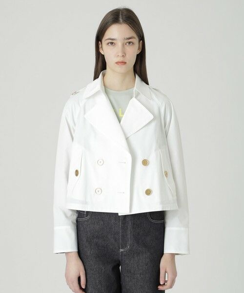 BLUE LABEL / BLACK LABEL CRESTBRIDGE / ブルーレーベル / ブラックレーベル・クレストブリッジ  その他アウター | 【一部店舗限定】エンザイムシャンブレーショートコート（ホワイト）