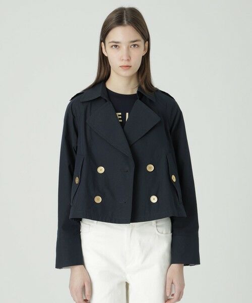 BLUE LABEL / BLACK LABEL CRESTBRIDGE / ブルーレーベル / ブラックレーベル・クレストブリッジ  その他アウター | 【一部店舗限定】エンザイムシャンブレーショートコート（ネイビー3）