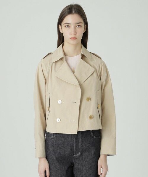 BLUE LABEL / BLACK LABEL CRESTBRIDGE / ブルーレーベル / ブラックレーベル・クレストブリッジ  その他アウター | 【一部店舗限定】エンザイムシャンブレーショートコート（ベージュ1）