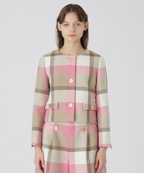 BLUE LABEL / BLACK LABEL CRESTBRIDGE / ブルーレーベル / ブラックレーベル・クレストブリッジ  その他アウター | 【一部店舗限定】クレストブリッジチェックツィードジャケット | 詳細2