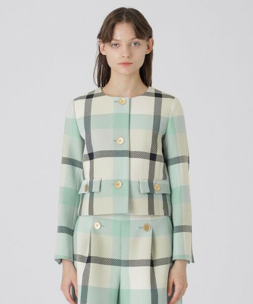 BLUE LABEL / BLACK LABEL CRESTBRIDGE / ブルーレーベル / ブラックレーベル・クレストブリッジ  その他アウター | 【一部店舗限定】クレストブリッジチェックツィードジャケット | 詳細10