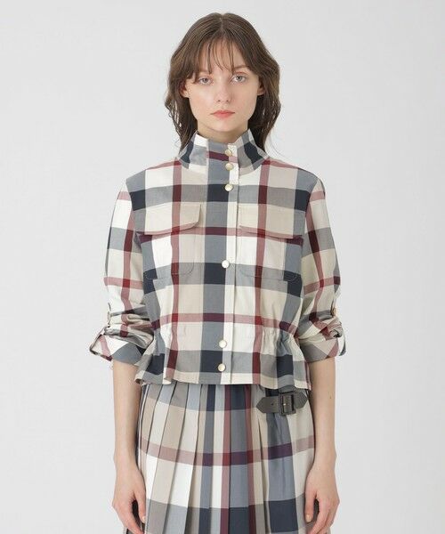 BLUE LABEL / BLACK LABEL CRESTBRIDGE / ブルーレーベル / ブラックレーベル・クレストブリッジ  その他アウター | 【店舗限定】クレストブリッジチェックコットンソロストレッチショートブルゾン | 詳細5