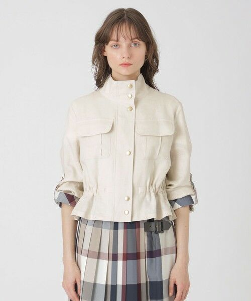 BLUE LABEL / BLACK LABEL CRESTBRIDGE / ブルーレーベル / ブラックレーベル・クレストブリッジ  その他アウター | 【店舗限定】ソフトリネンショートブルゾン | 詳細5