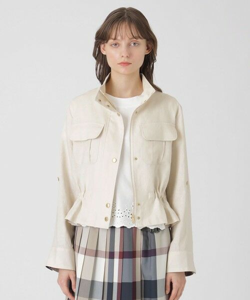 BLUE LABEL / BLACK LABEL CRESTBRIDGE / ブルーレーベル / ブラックレーベル・クレストブリッジ  その他アウター | 【店舗限定】ソフトリネンショートブルゾン（ベージュ1）