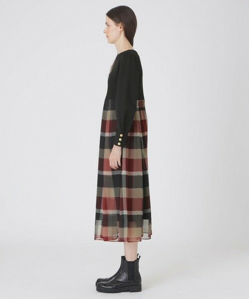 BLUE LABEL / BLACK LABEL CRESTBRIDGE / ブルーレーベル / ブラックレーベル・クレストブリッジ  ドレス | シフォンコンビドレス | 詳細1