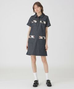 BLUE LABEL / BLACK LABEL CRESTBRIDGE / ブルーレーベル / ブラックレーベル・クレストブリッジ  ドレス | 【店舗限定】スラブシャンブレーデニムワンピース