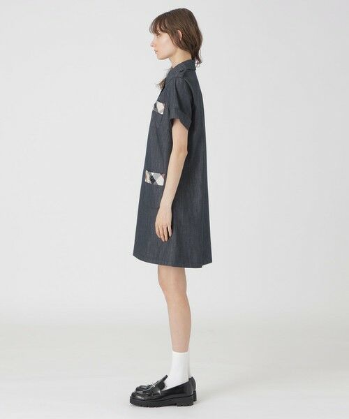 BLUE LABEL / BLACK LABEL CRESTBRIDGE / ブルーレーベル / ブラックレーベル・クレストブリッジ ドレス | 【店舗限定】スラブシャンブレーデニムワンピース | 詳細1